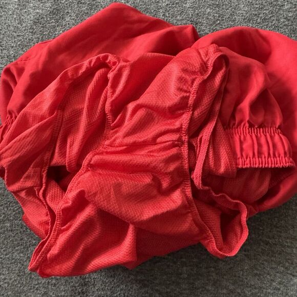 Nike Swim Trunks Mens Shorts Red NESSA558 Medium Swoosh Lined - Picture 7 of 10